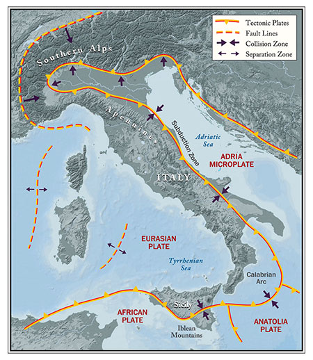 Map of Italy Geology by Map Hero, Inc.