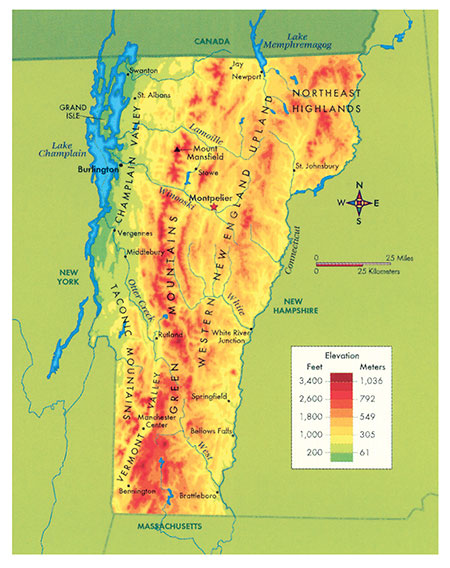 Vermont Elevations by Map Hero, Inc.