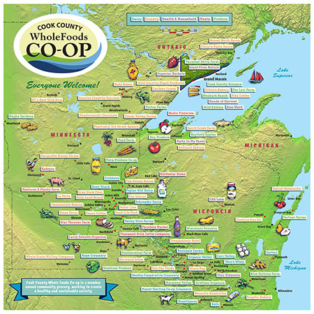 Cook County Whole Foods Co-ops by Map Hero, Inc.